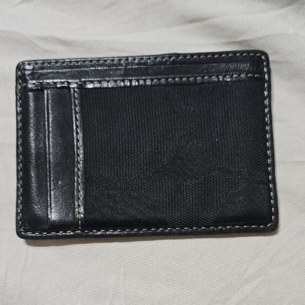 Coach Black Leather Card Wallet